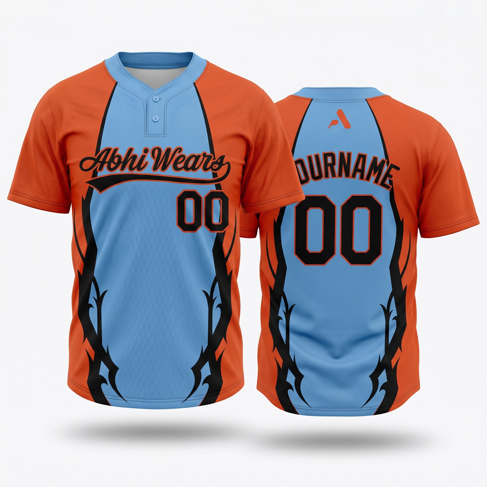 Custom 2 Button Baseball Jersey