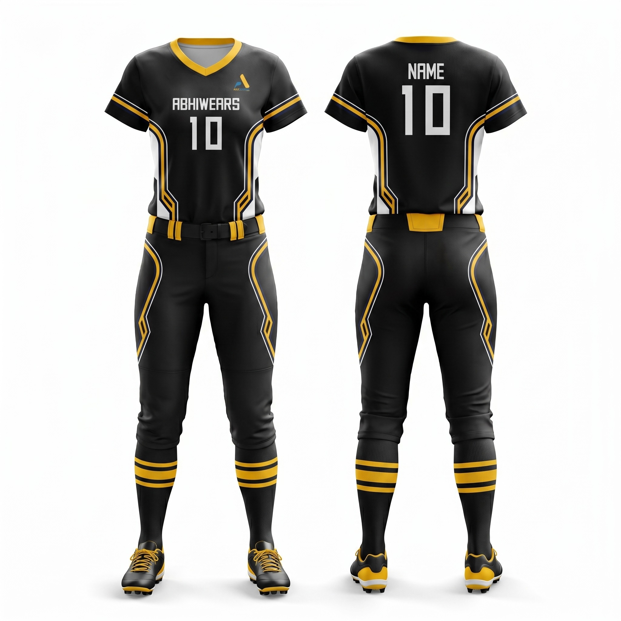 Fully Customized Baseball Jersey with Knicker Style Pant for Women