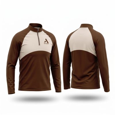Custom Logo Quarter Zipper Shirt for Men
