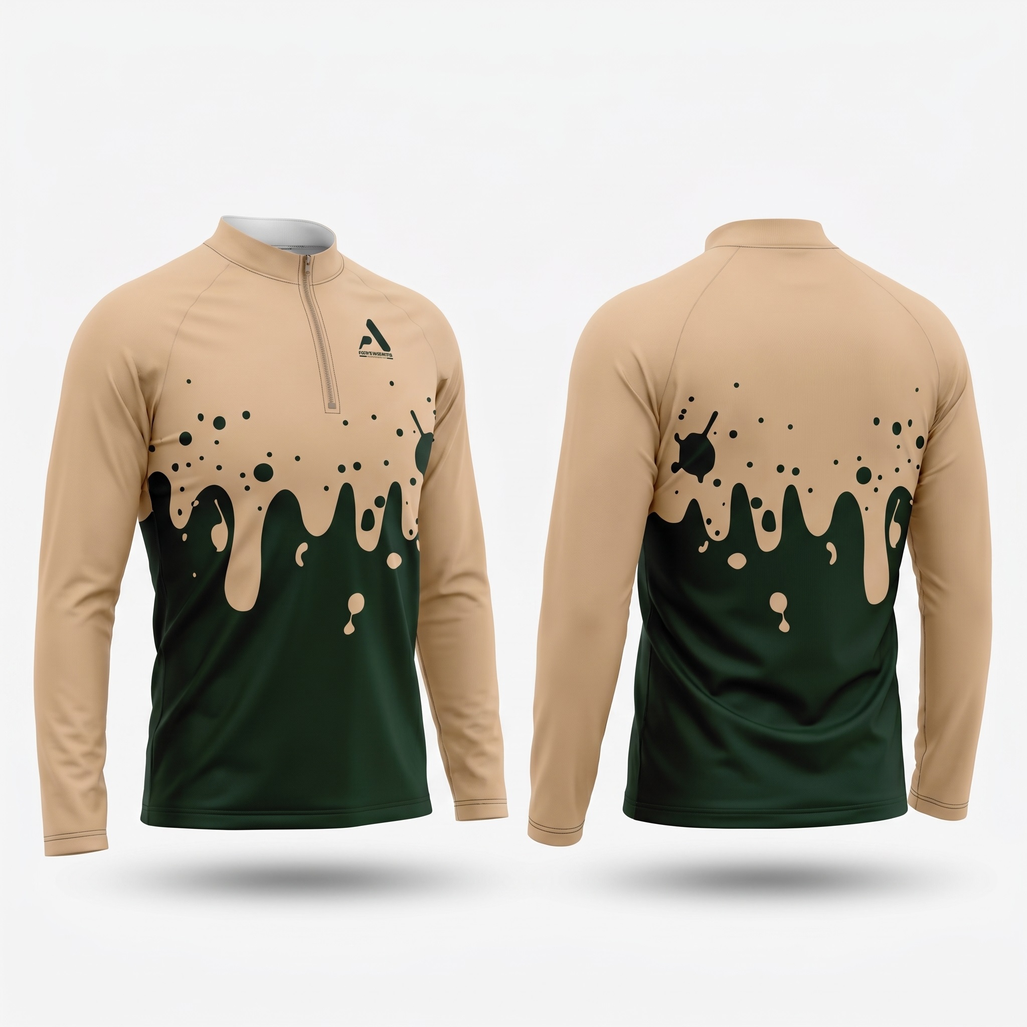 Custom Logo Quarter Zipper Shirt for Men