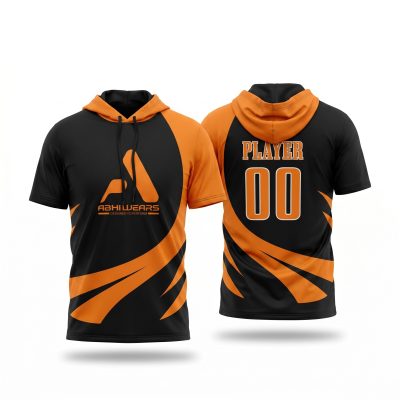Custom Logo Short Sleeve Hoodie Shirt