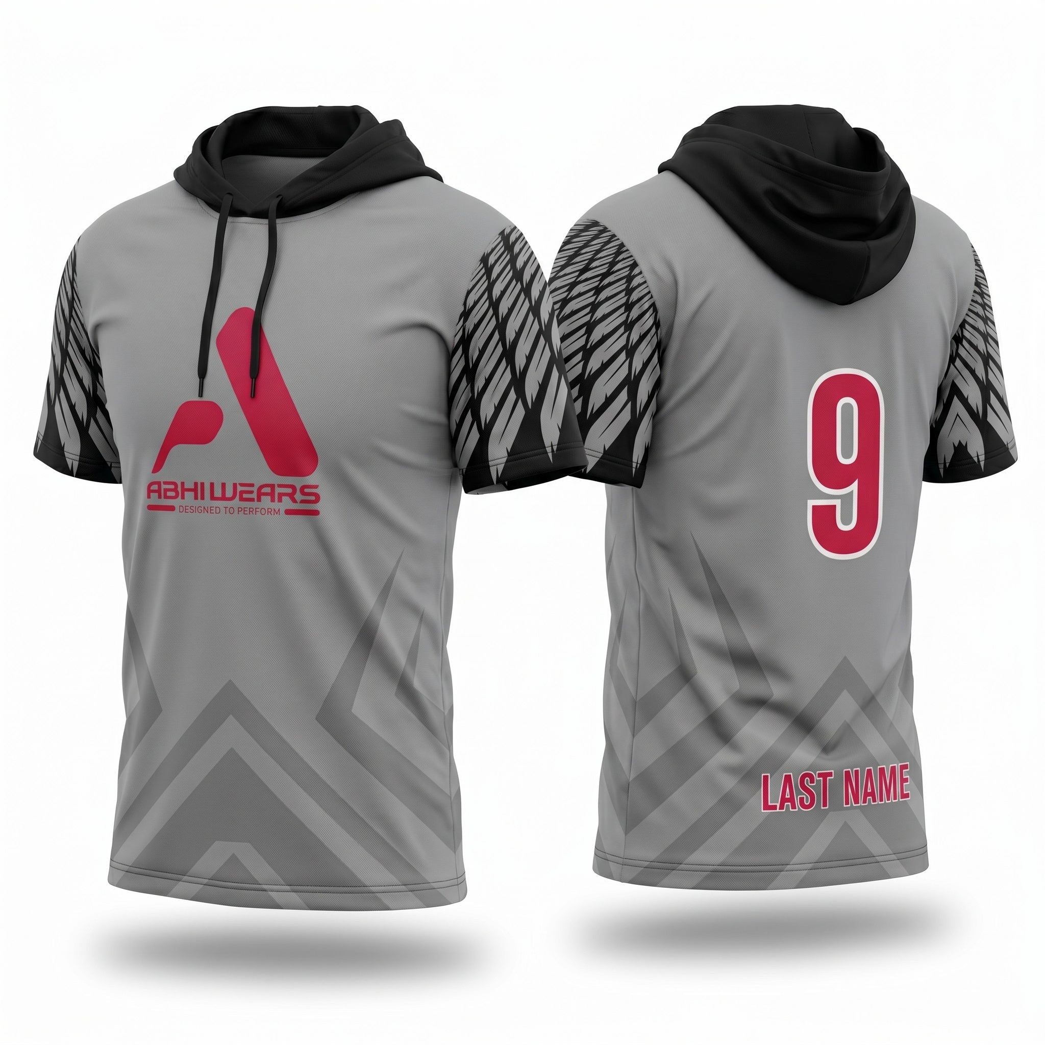 Custom Logo Short Sleeve Hoodie Shirt