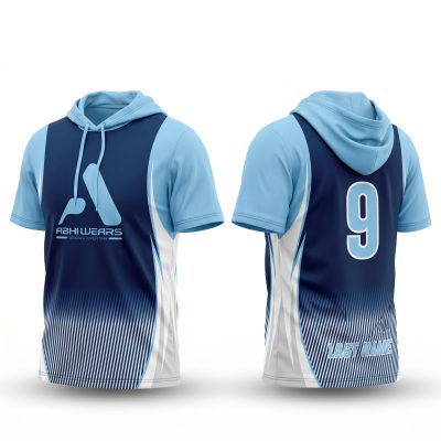 Custom Logo Short Sleeve Hoodie Shirt