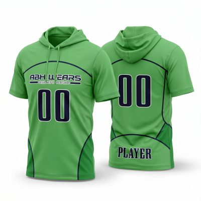 Custom Logo Short Sleeve Hoodie Shirt