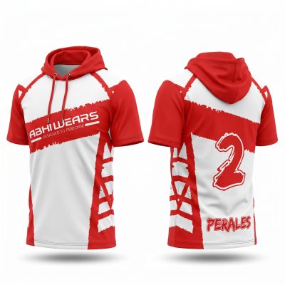 Custom Logo Short Sleeve Hoodie Shirt