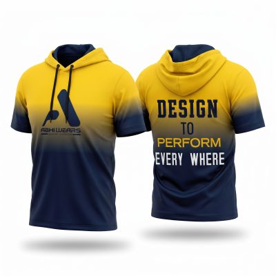 Custom Logo Short Sleeve Hoodie Shirt