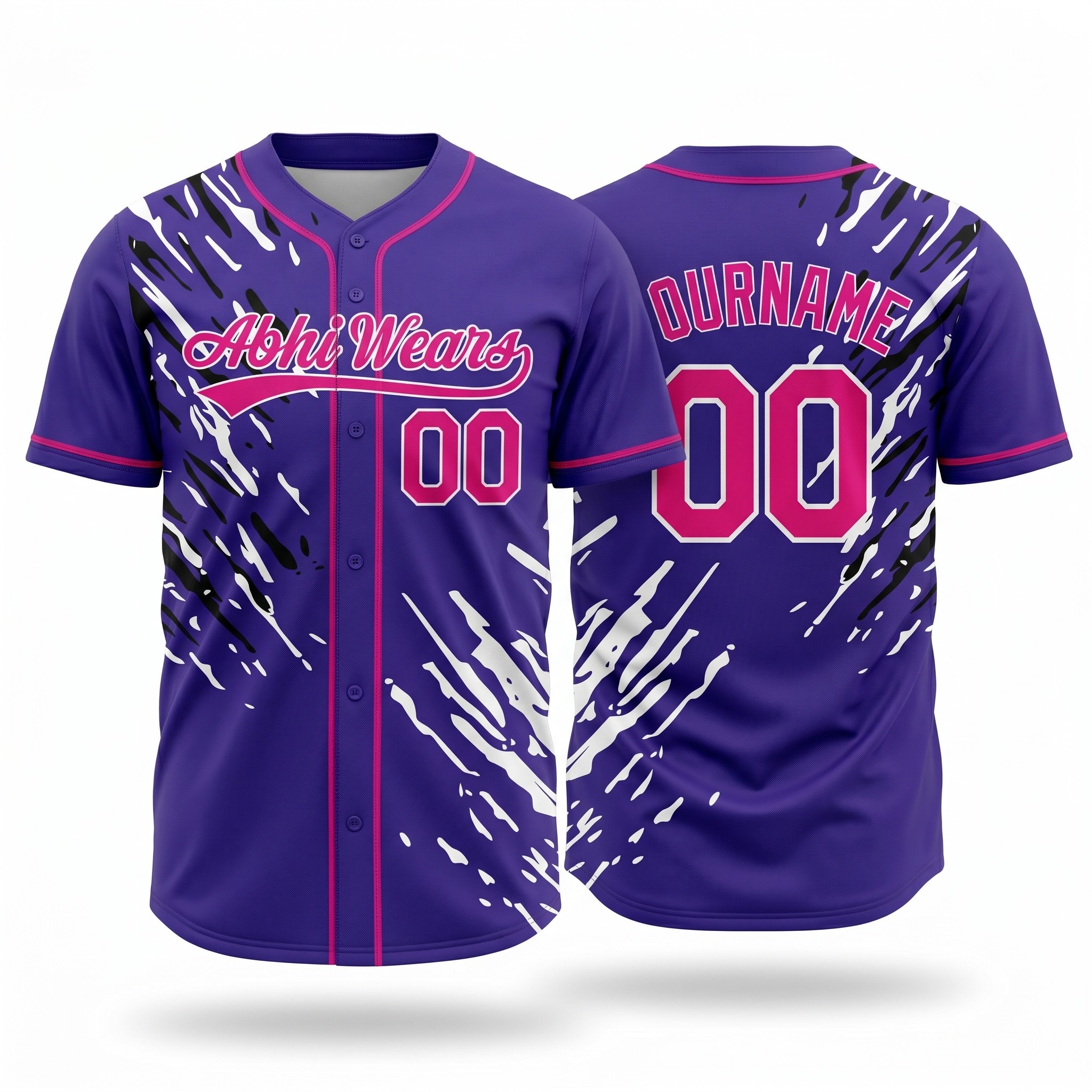 Custom Made Full Button Baseball Jersey