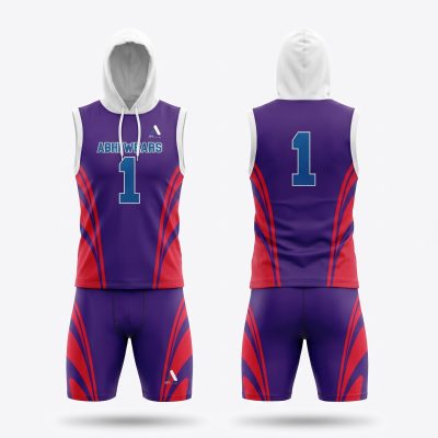 Custom Sublimation 7V7 Compression Hoodie Shirt with Short Set