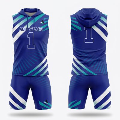 Custom Sublimation 7V7 Compression Hoodie Shirt with Short Set