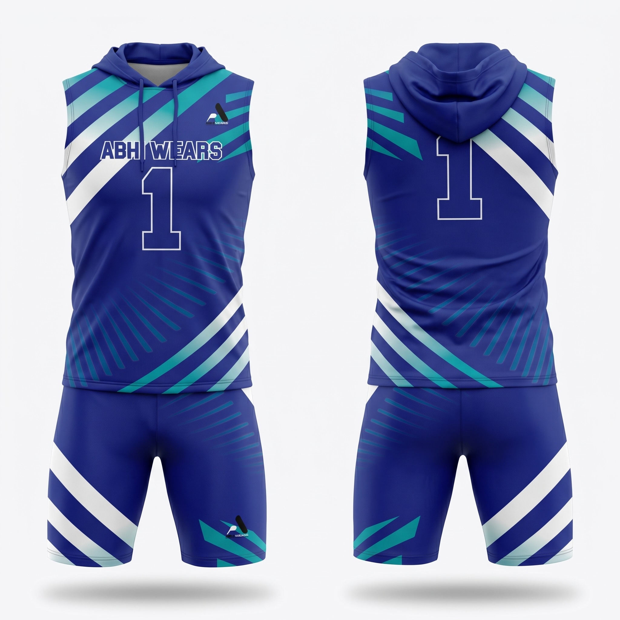 Custom Sublimation 7V7 Compression Hoodie Shirt with Short Set
