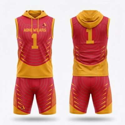 Custom Sublimation 7V7 Compression Hoodie Shirt with Short Set