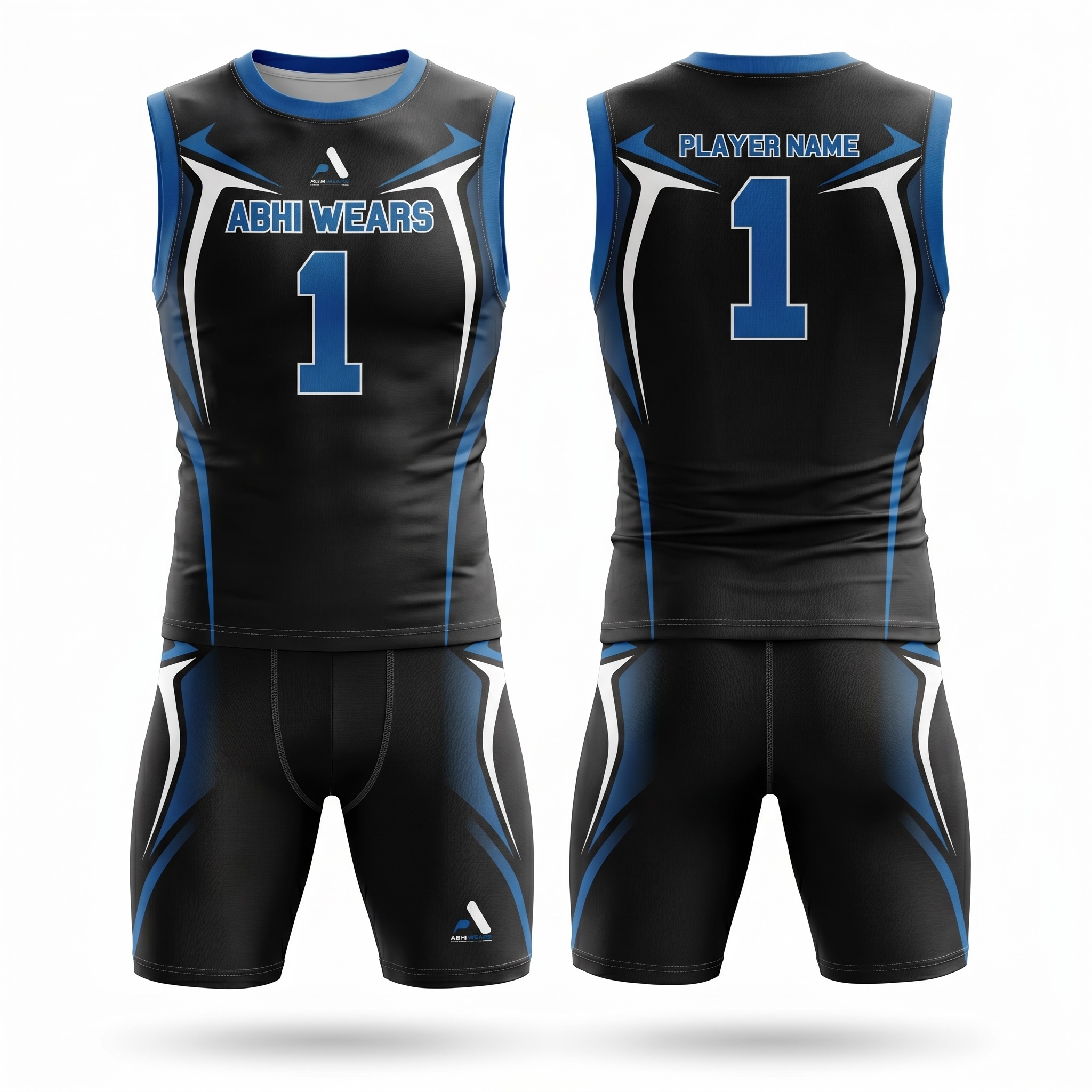 Custom Sublimation 7V7 Compression Shirt with Short Set