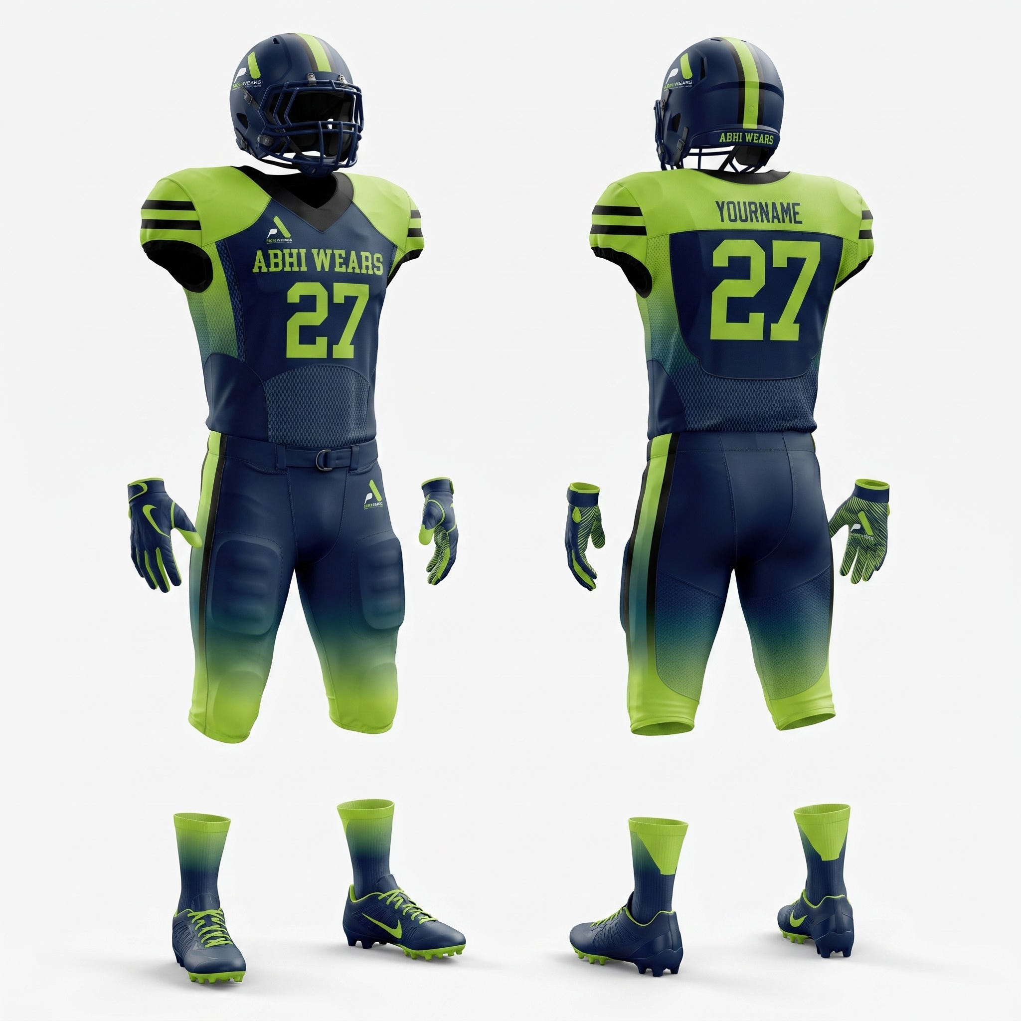 Fully Customized 13 Panel Football Uniform