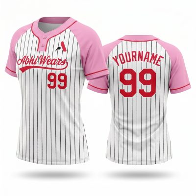 Fully Customized Baseball 2 Button Jersey for Women