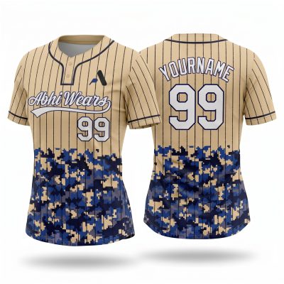 Fully Customized Baseball 2 Button Jersey for Women